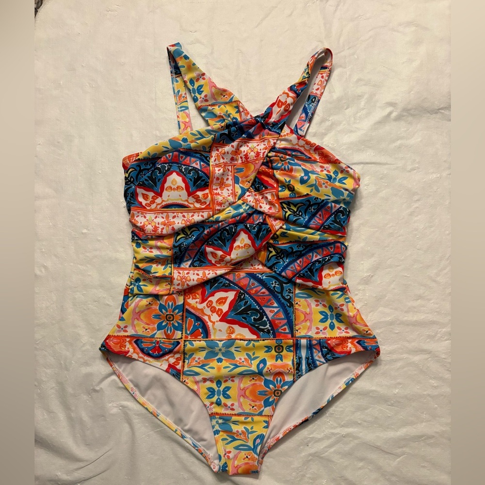 Hanna Nikole patchwork "Soleil” One Piece Swimsuit